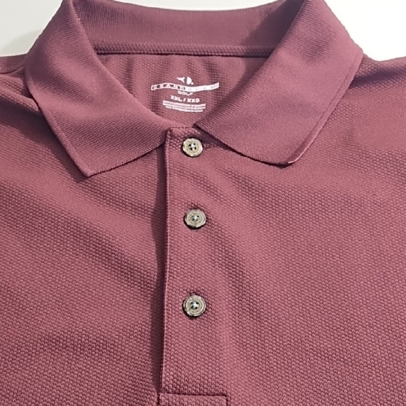 Grand Slam Burgundy Performance Golf Polo Shirt - Picture 5 of 10